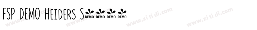 FSP DEMO Heiders S字体转换 FSP DEMO Heiders S字体转换